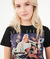 Kurt Cobain Crop Graphic Tee