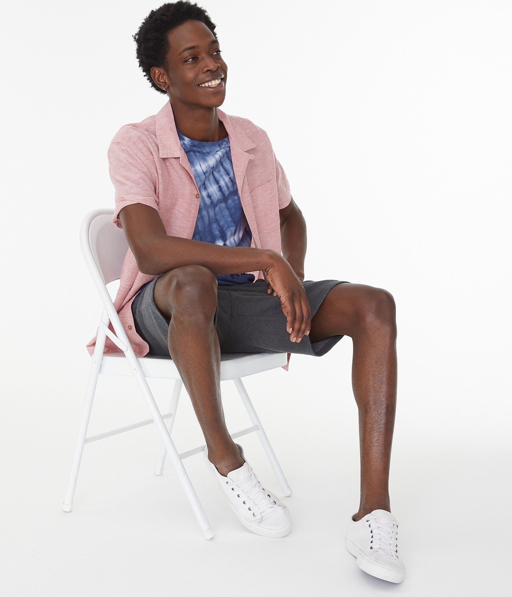 Solid Button-Down Resort Shirt