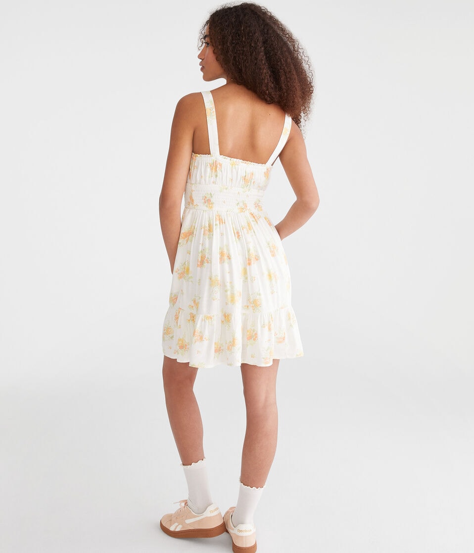 Floral Strapless Fit & Flare Mini Dress