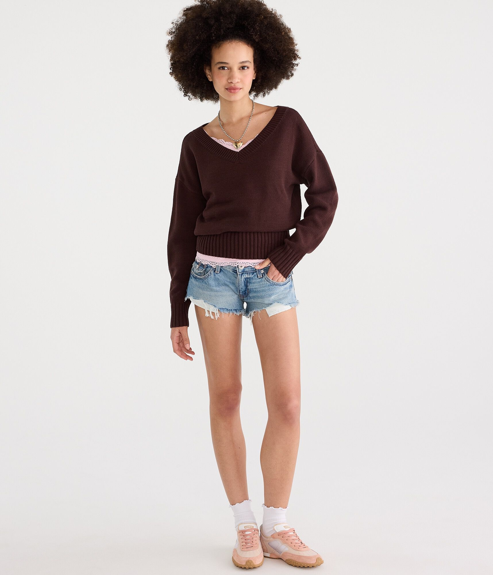 Slouchy V-Neck Sweater