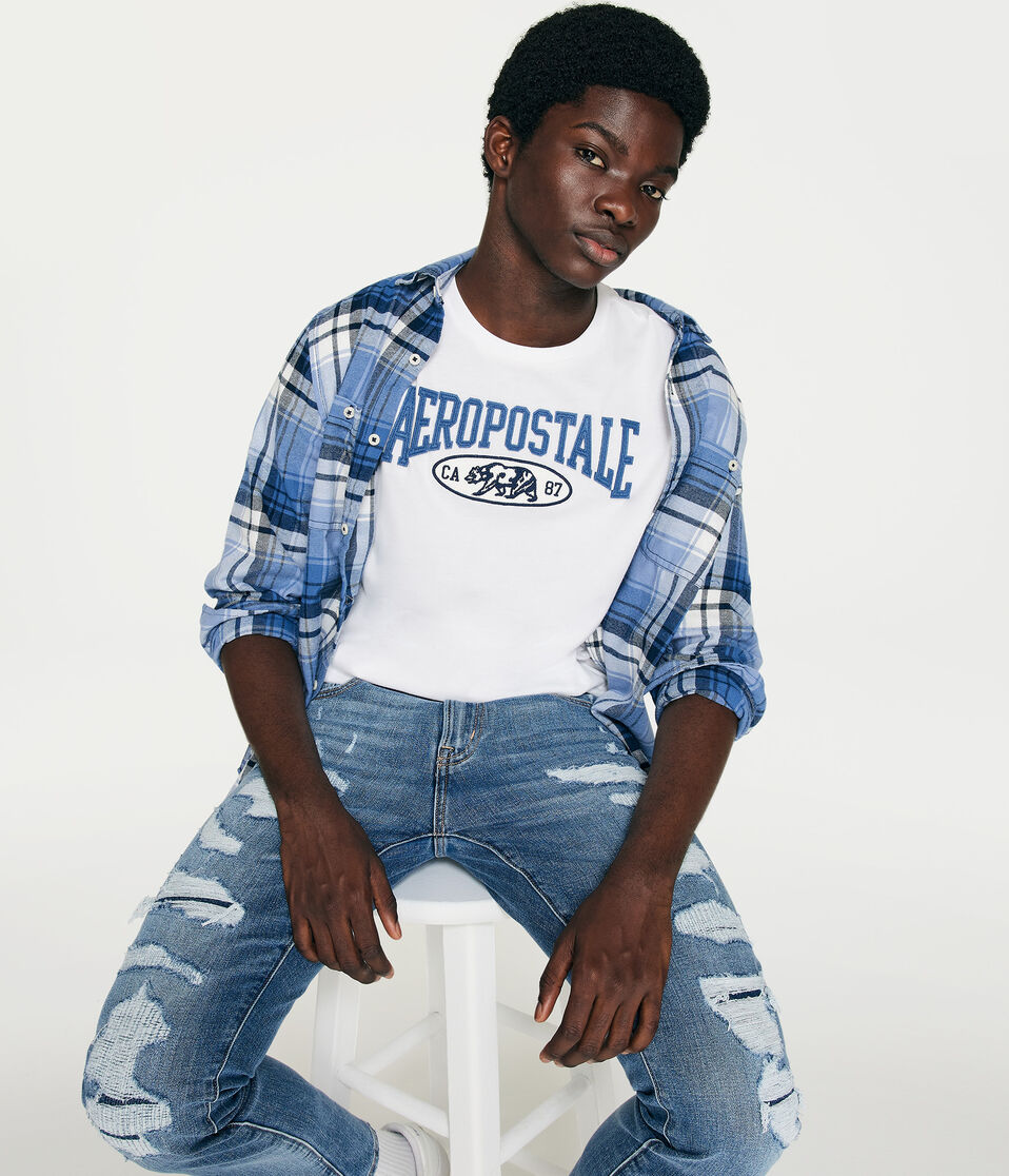Aeropostale Bear Appliqué Graphic Tee