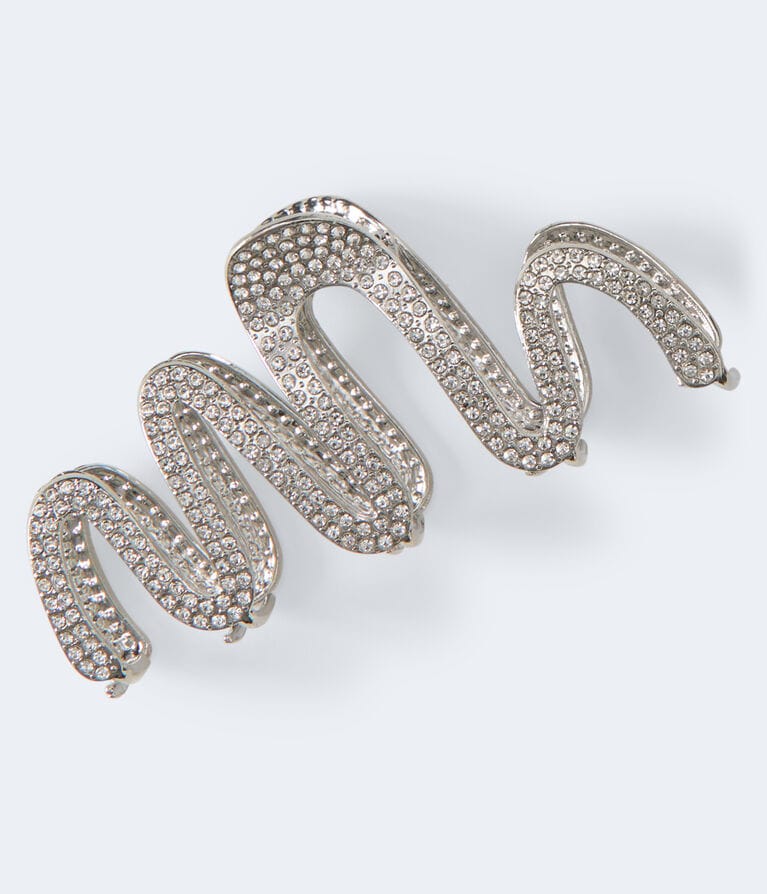 Wavy Rhinestone Claw Hair Clip