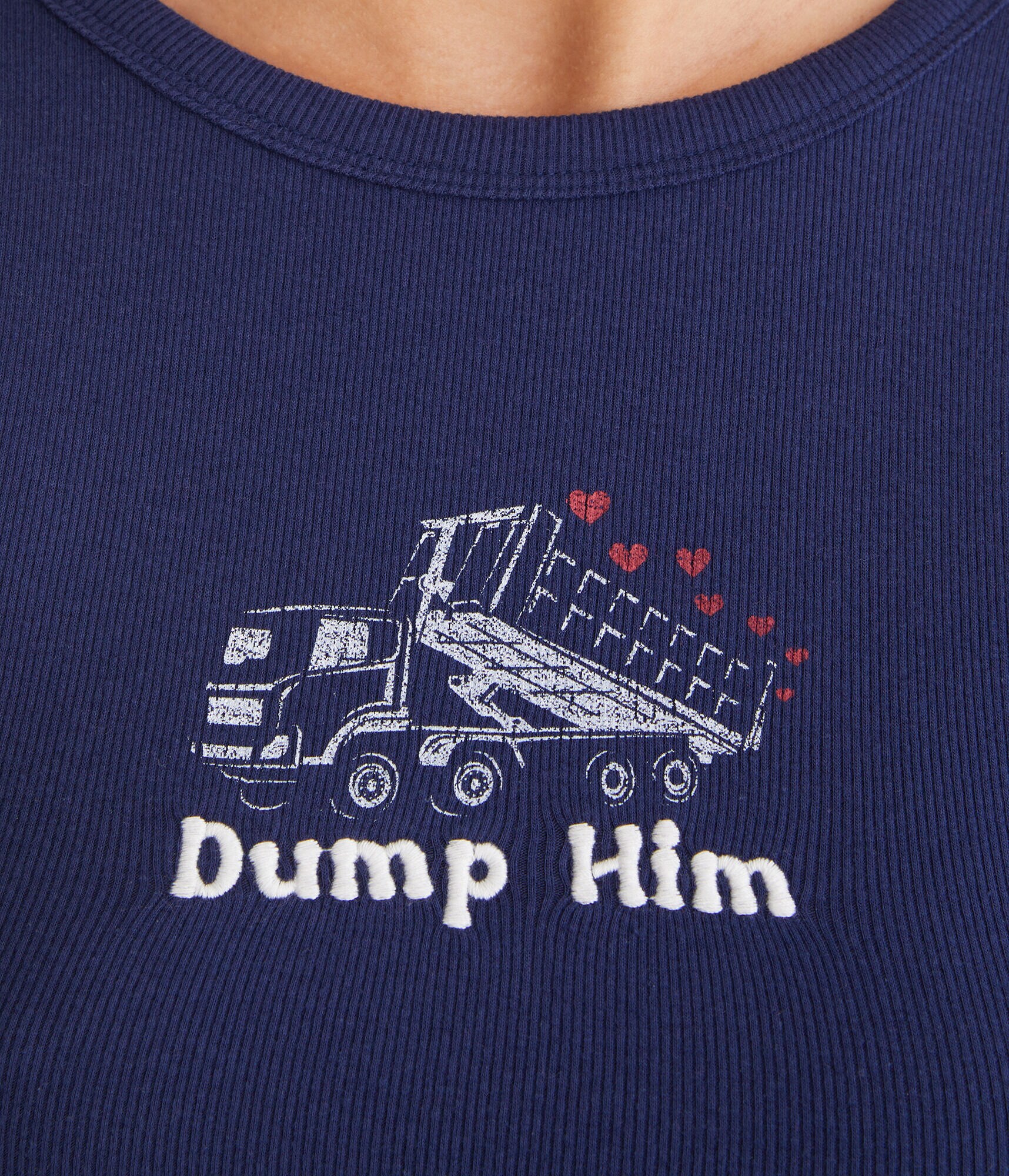 Long Sleeve Dump Him Graphic Baby Tee