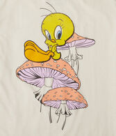 Tweety Bird Mushrooms Oversized Graphic Tee