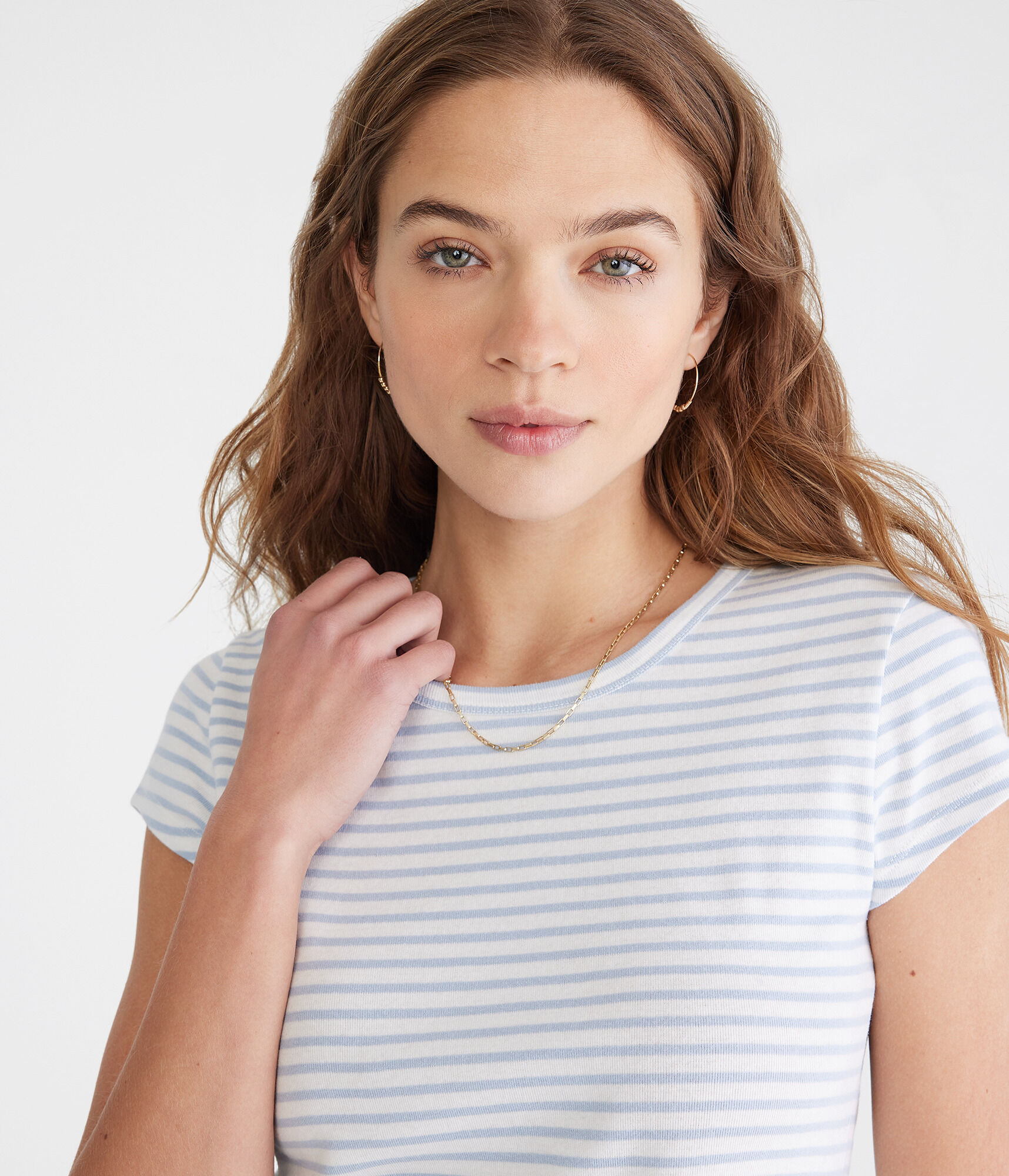 Striped Shrunken Tee