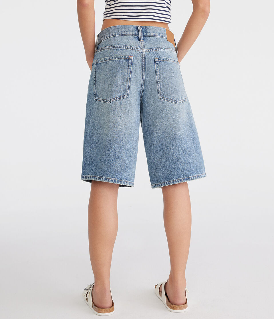 Low-Rise Super Baggy Bermuda Shorts