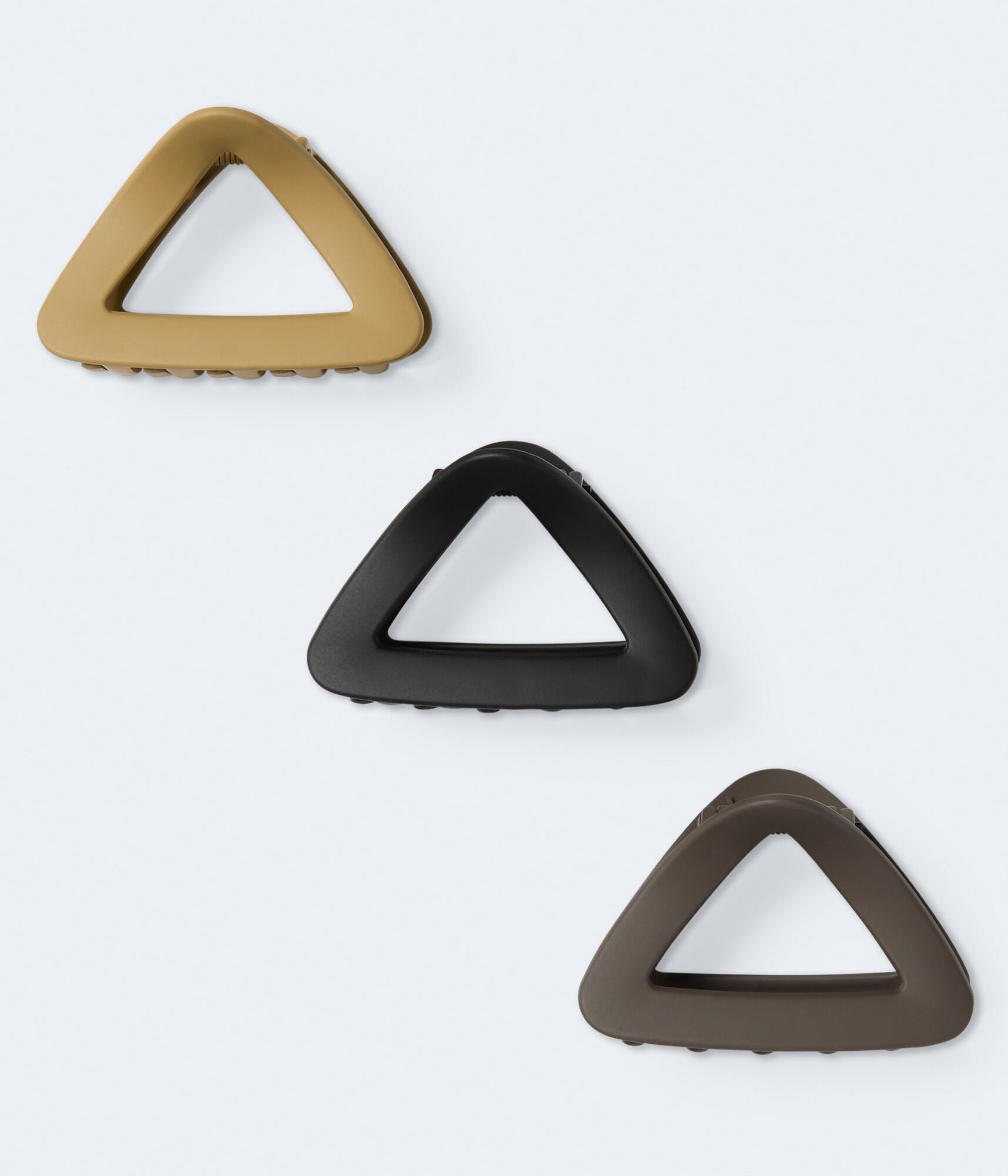 Medium Matte Triangle Claw Hair Clip 3-Pack
