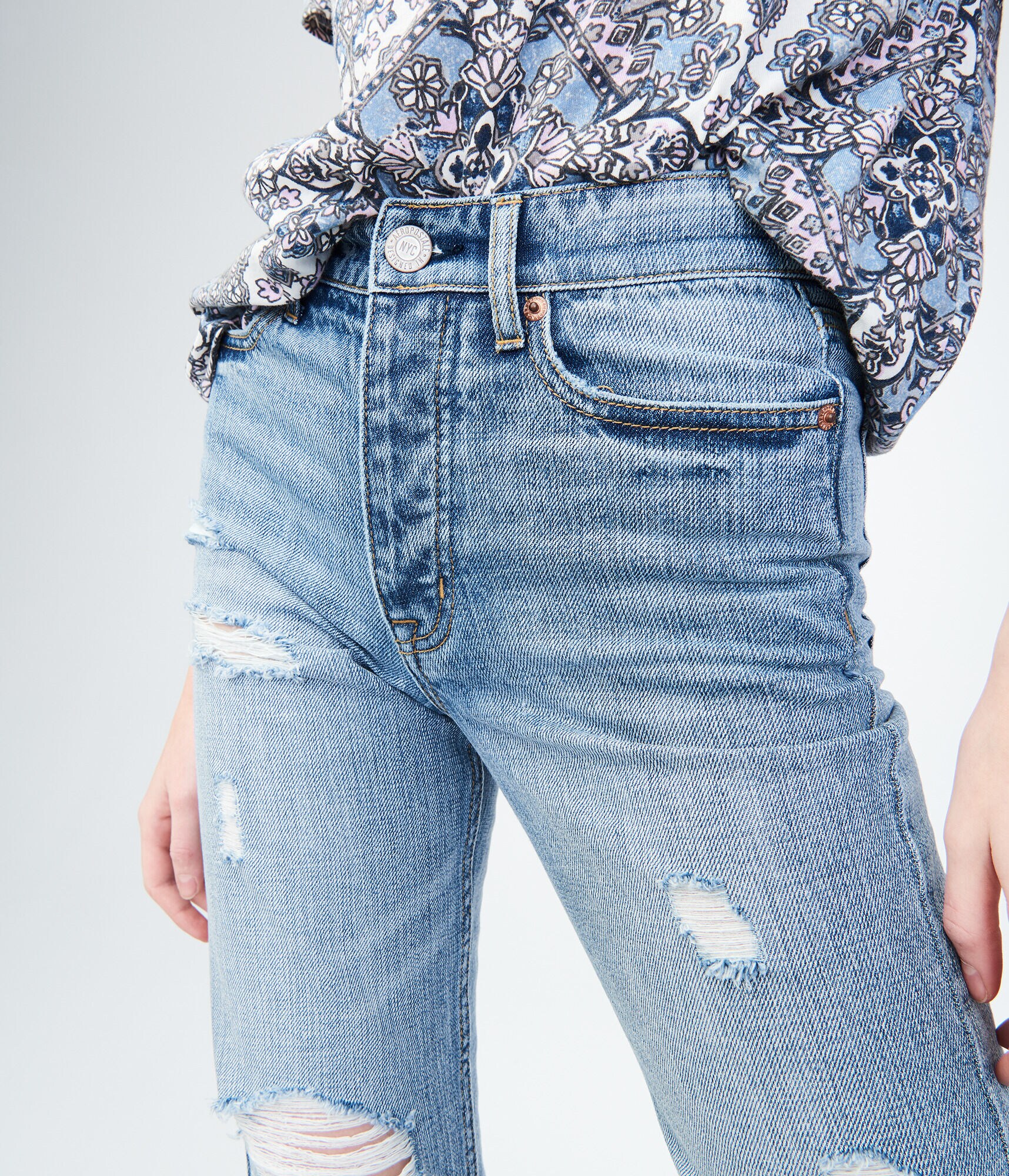 High-Waisted Cheeky Skinny Crop Jean