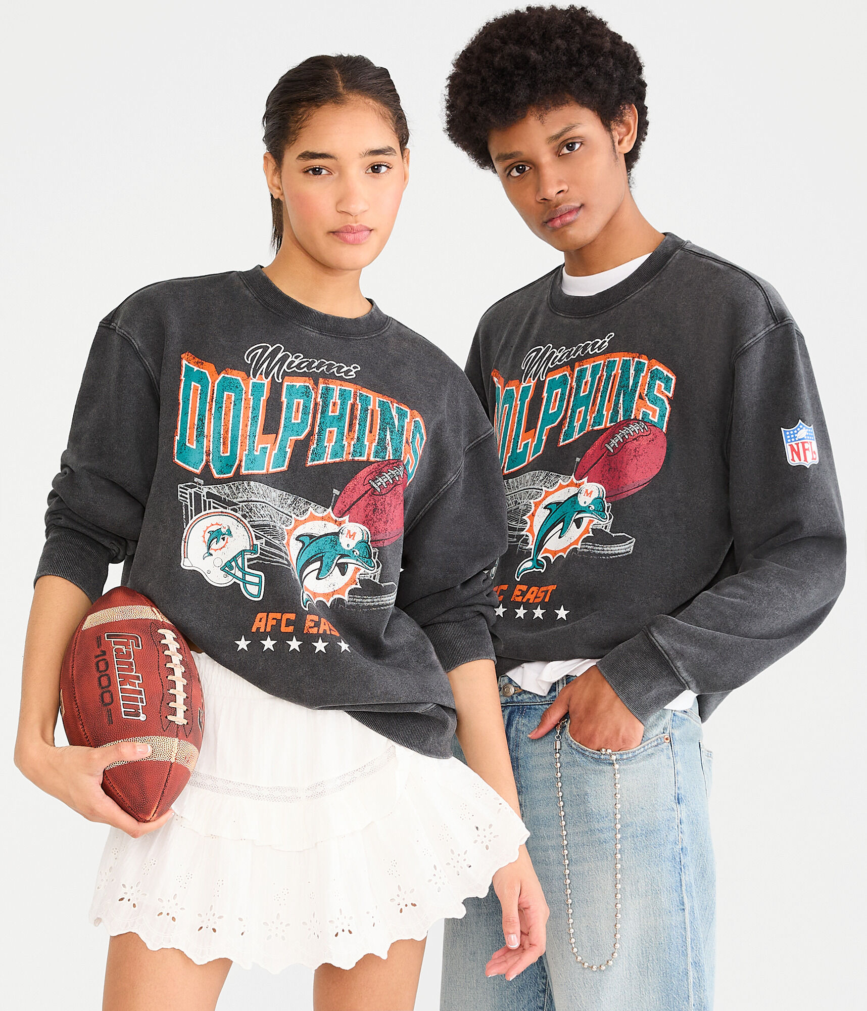 Miami Dolphins Stadium Crew Sweatshirt