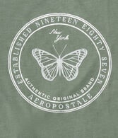 Aeropostale Butterfly Foil Graphic Tee