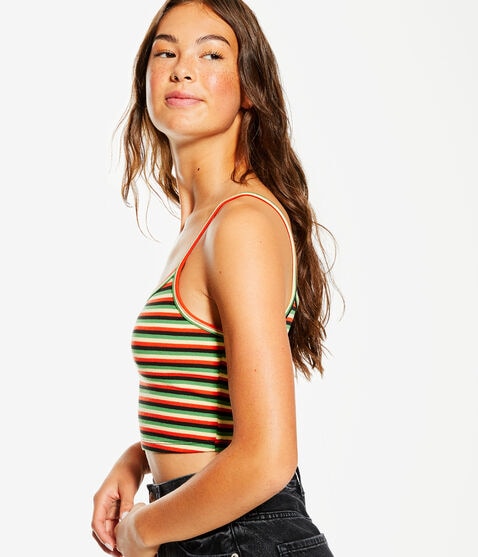 Striped Pop Punk Cropped Cami