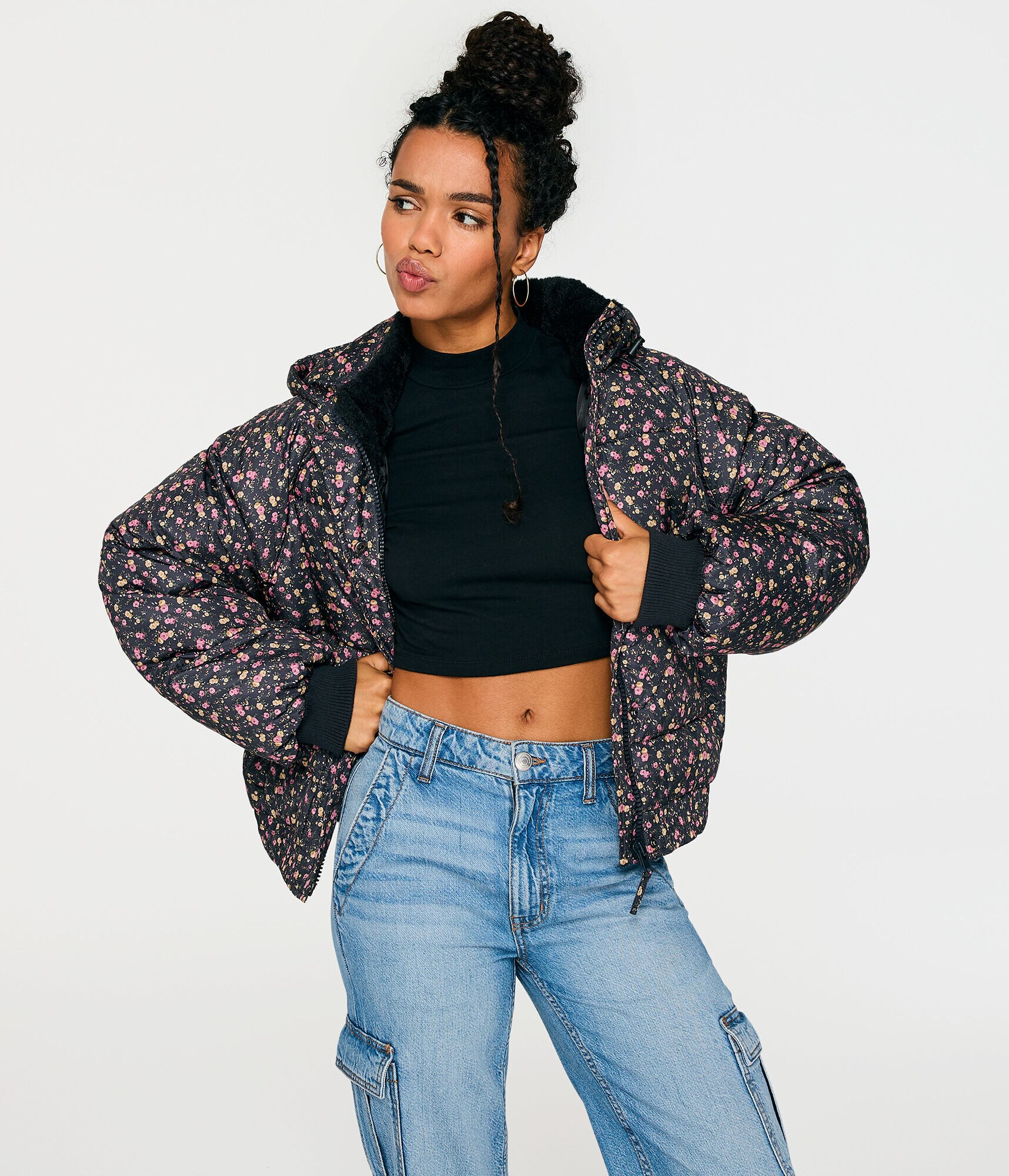Floral Heavyweight Puffer Jacket