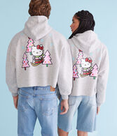 Hello Kitty Ice Skating Cropped Pullover Hoodie