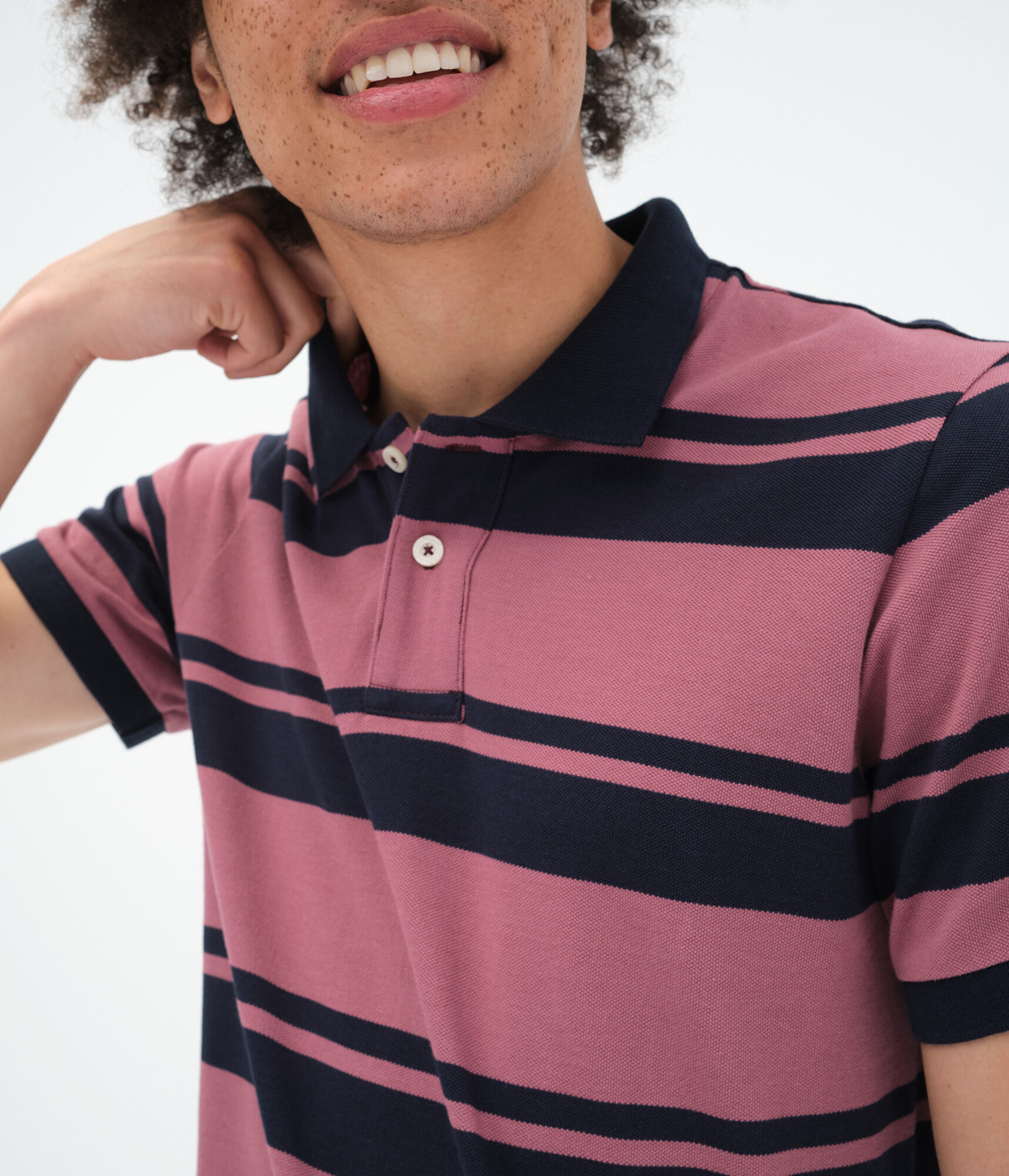 Mixed Stripe Piqu&eacute; Polo