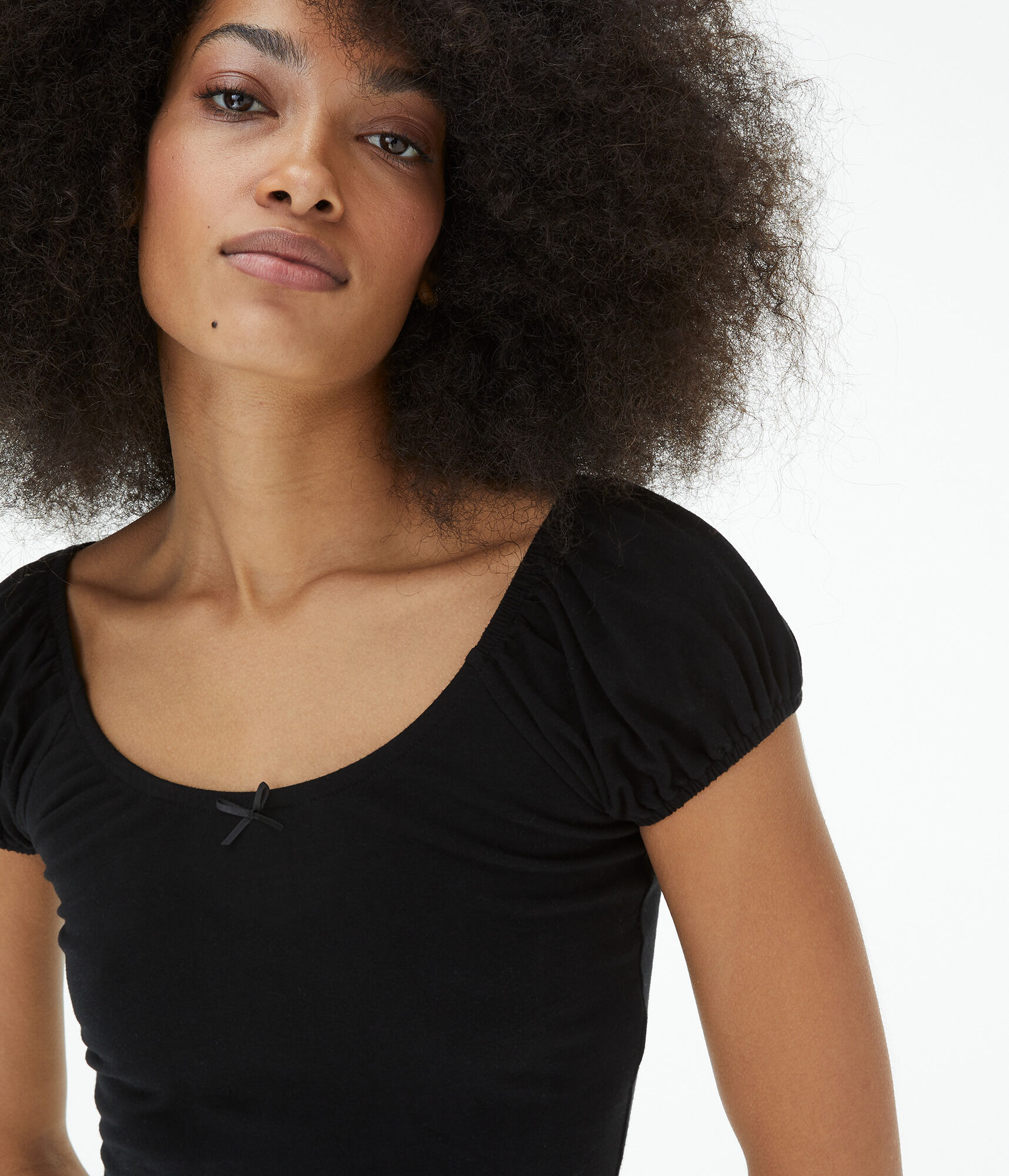 Puff Sleeve Crop Top