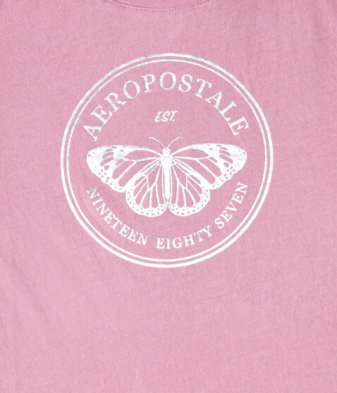 Aeropostale Butterfly Foil Graphic Tee