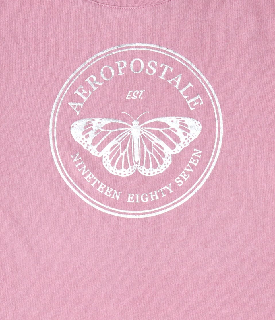 Aeropostale Butterfly Foil Graphic Tee