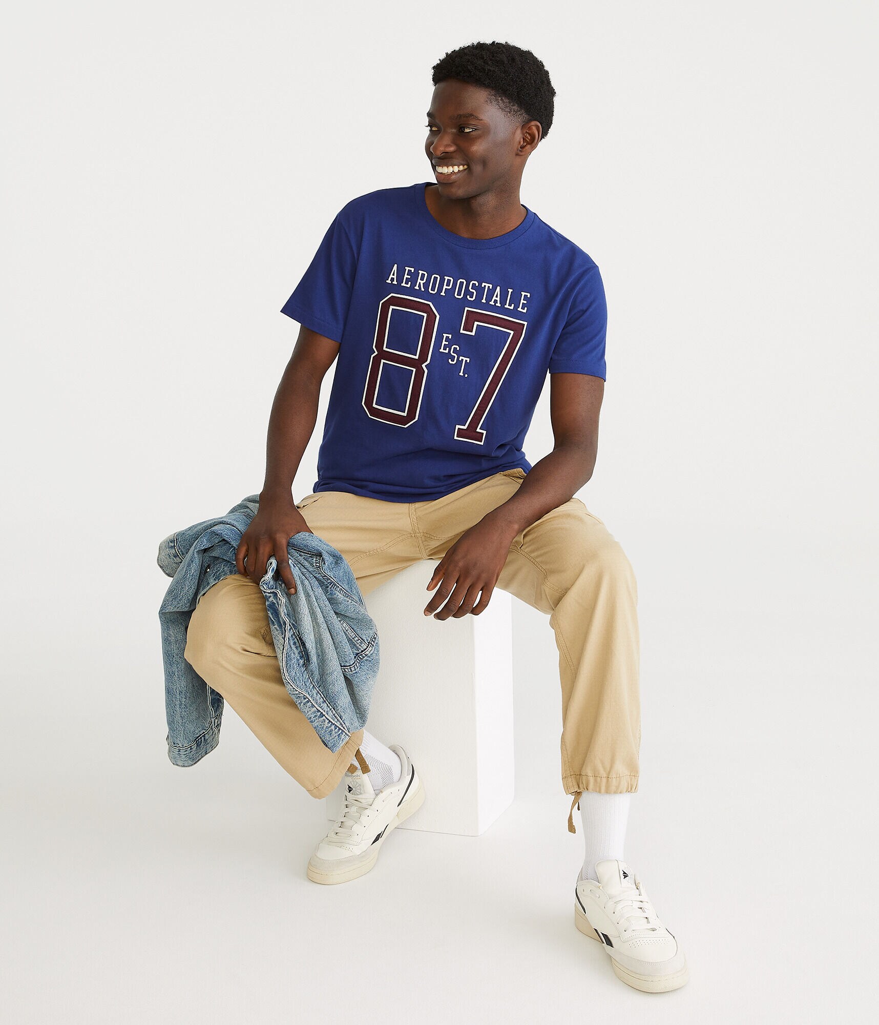 Aeropostale 87 Appliqu&eacute; Graphic Tee