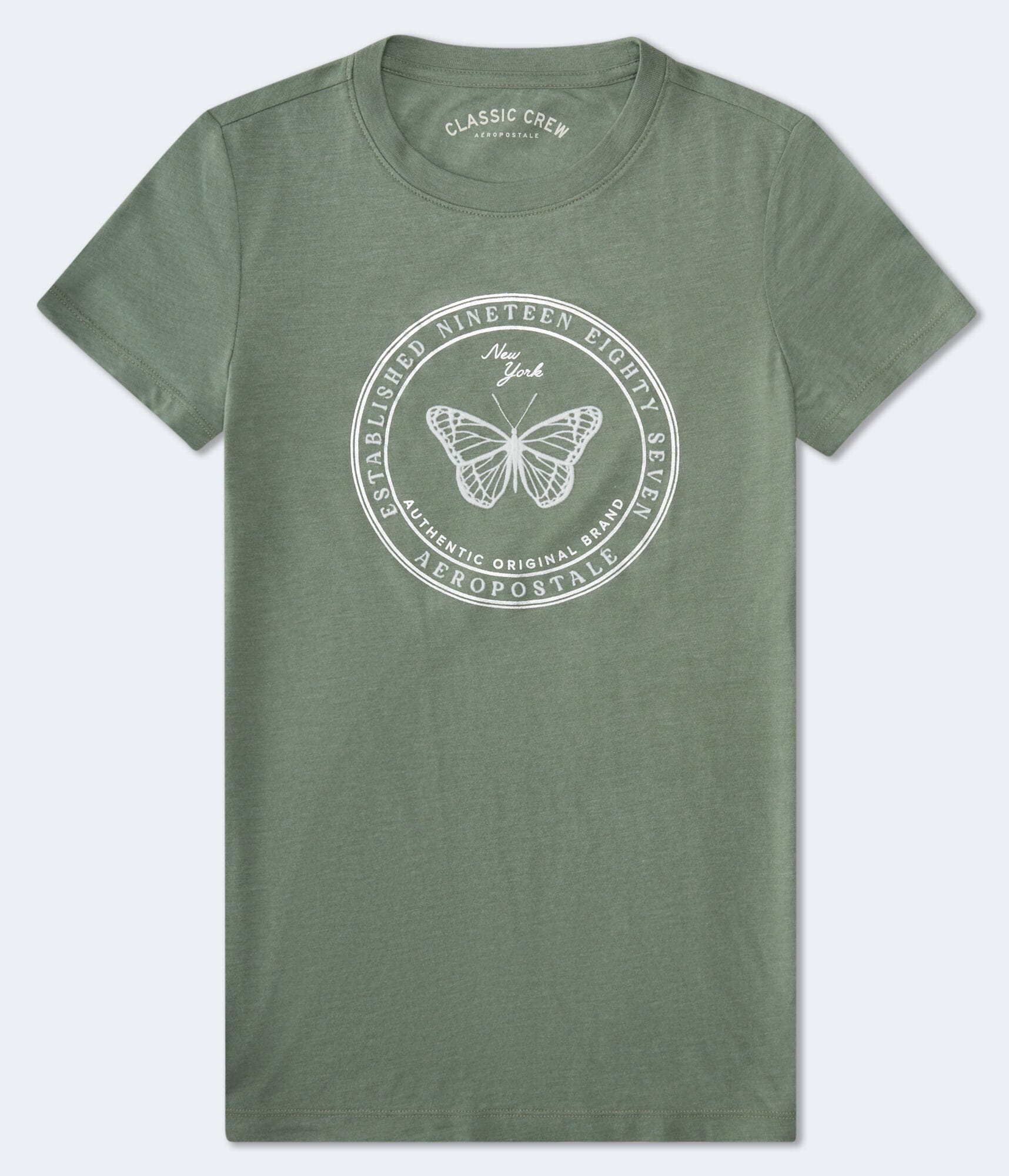Aeropostale Butterfly Foil Graphic Tee