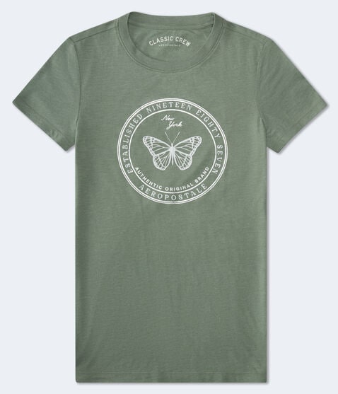 Aeropostale Butterfly Foil Graphic Tee Aeropostale Butterfly Foil Graphic Tee