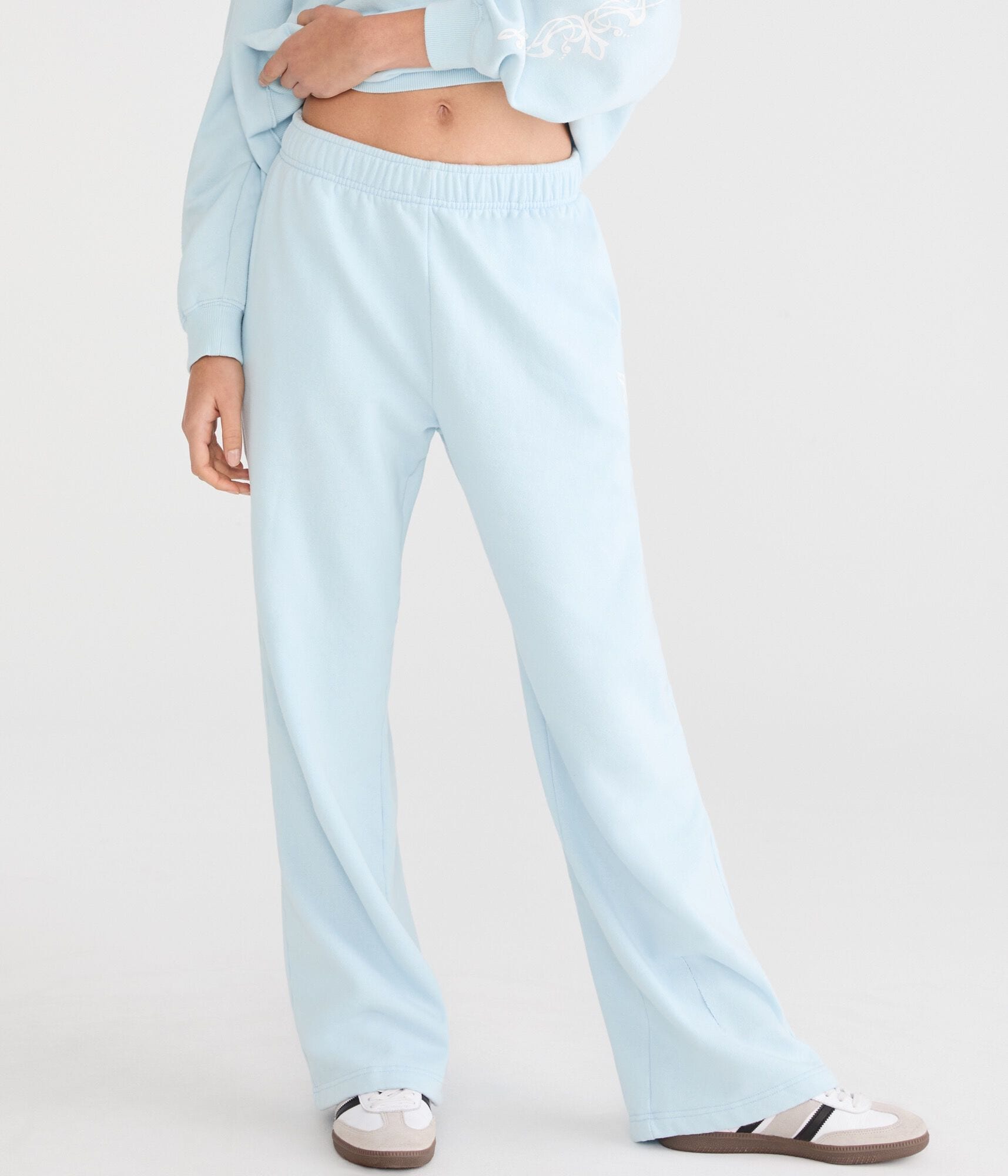 Cloud Soft Tribal Butterfly High-Waisted Straight Leg Sweatpants