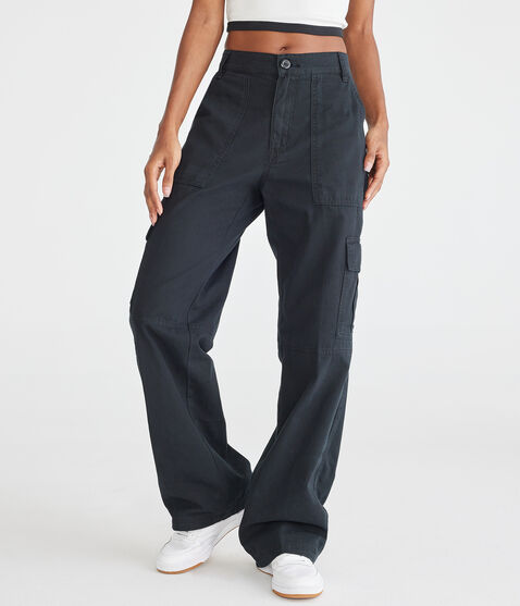 Mid-Rise Utility Cargo Pants