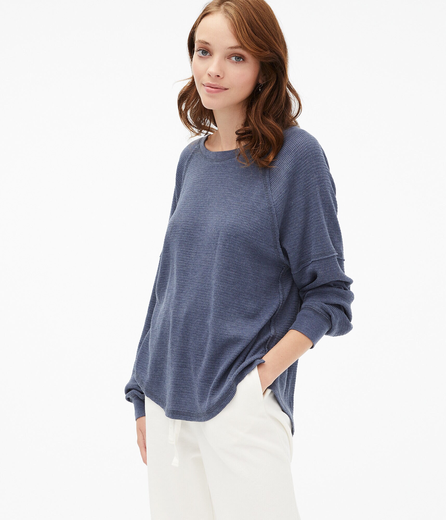 Long Sleeve Thermal Boyfriend Tee