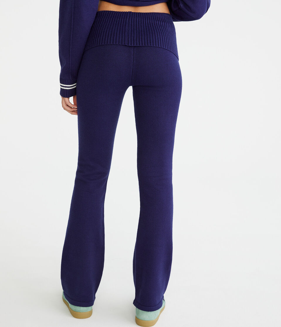 Flare Sports Jersey Fold-Over Sweater Pants
