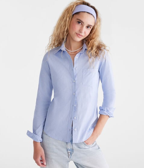 Long Sleeve Poplin Uniform Shirt Long Sleeve Poplin Uniform Shirt