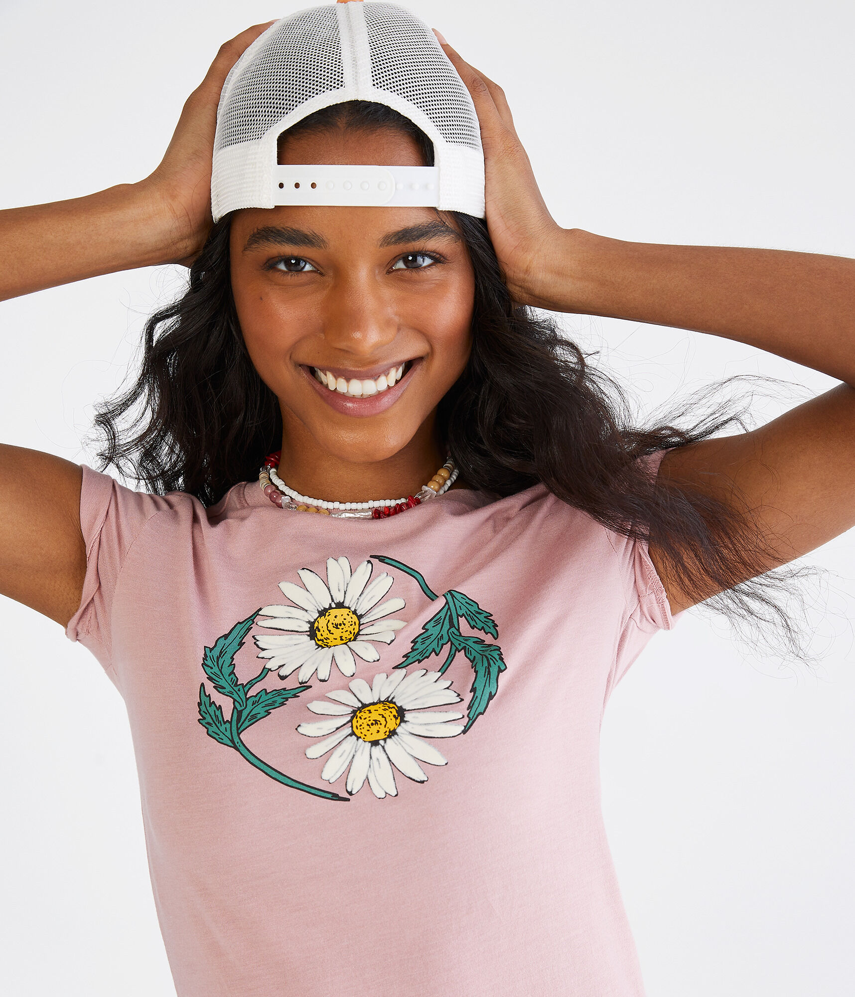 Daisy Circle Flocked Graphic Tee