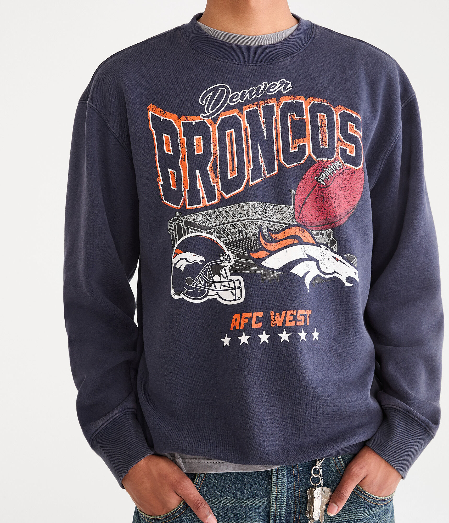 Denver Broncos Stadium Crew Sweatshirt