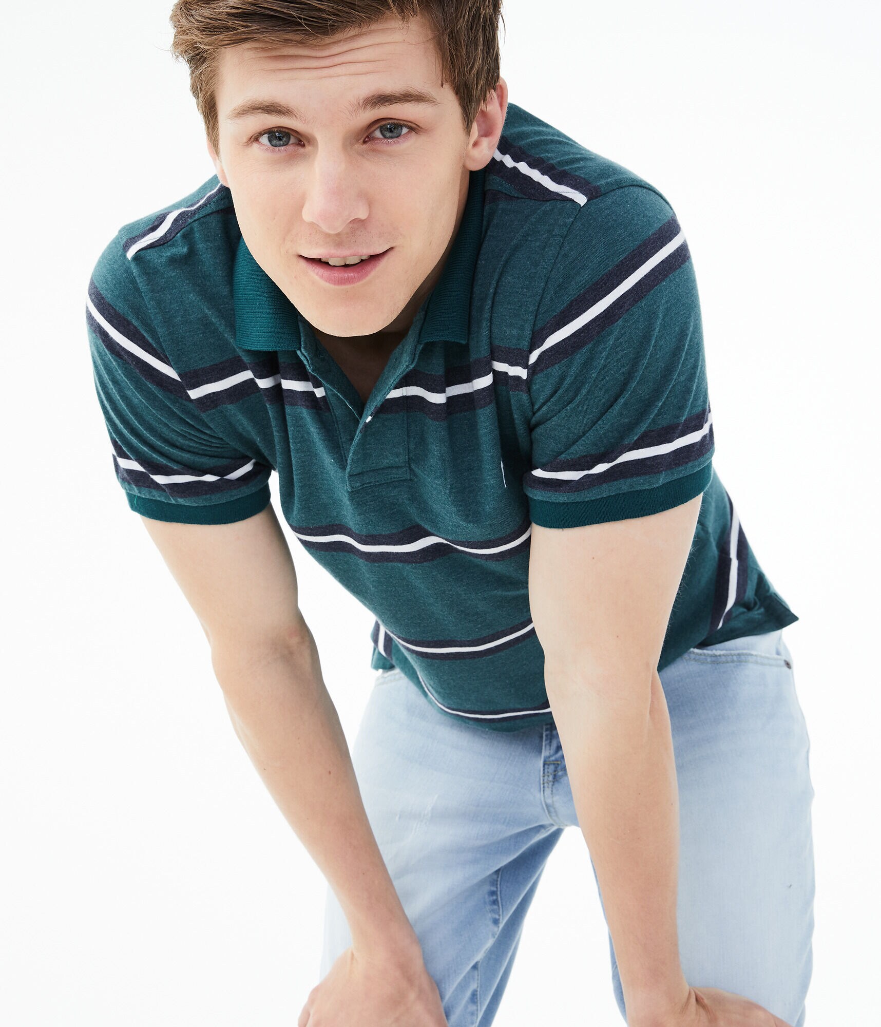 Bar Stripe Jersey Polo