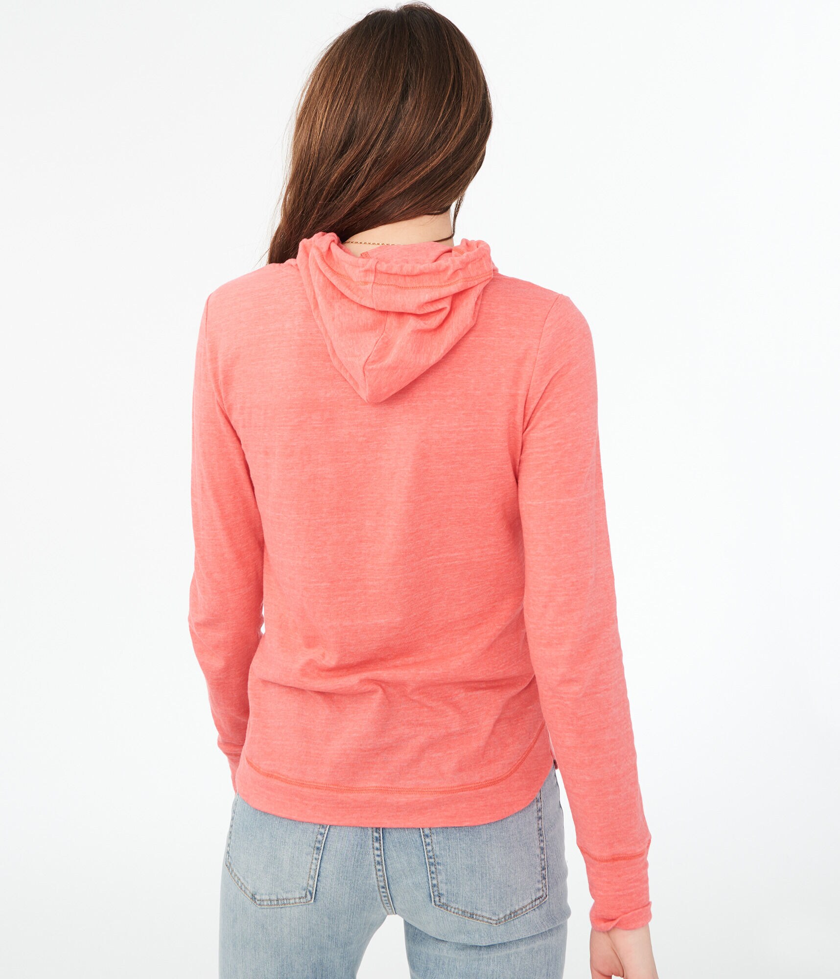 Long Sleeve Stacked Aero Logo Hooded Top***