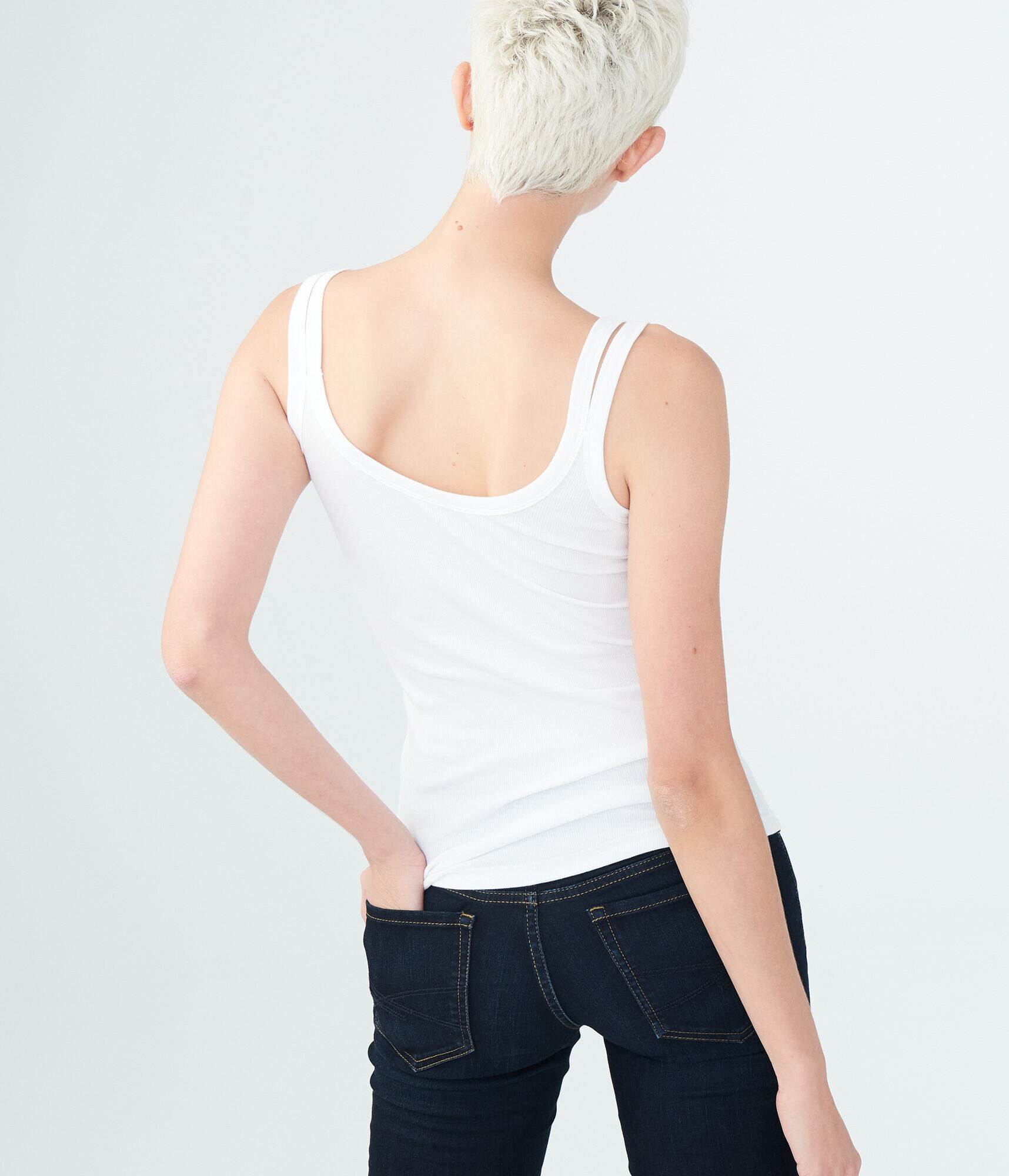 Solid Ribbed Double-Strap Tank