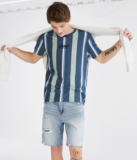 Aero Vertical Stripe Graphic Tee