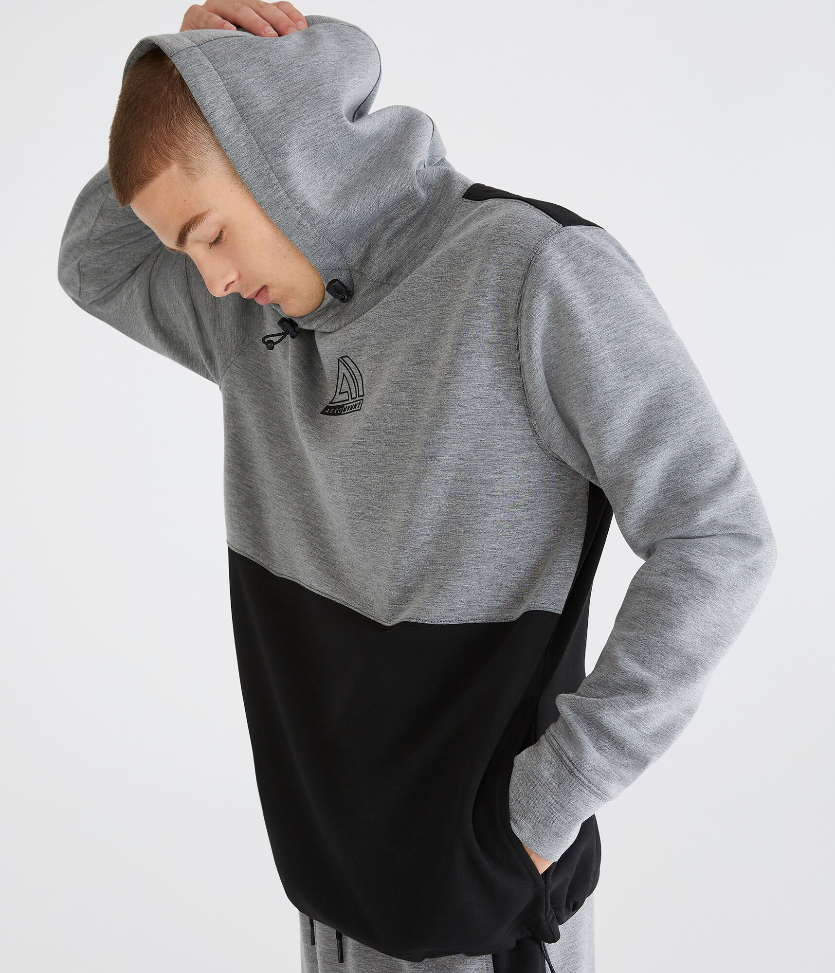Aero MVMNT Tech Fleece Pullover Hoodie - Colorblock