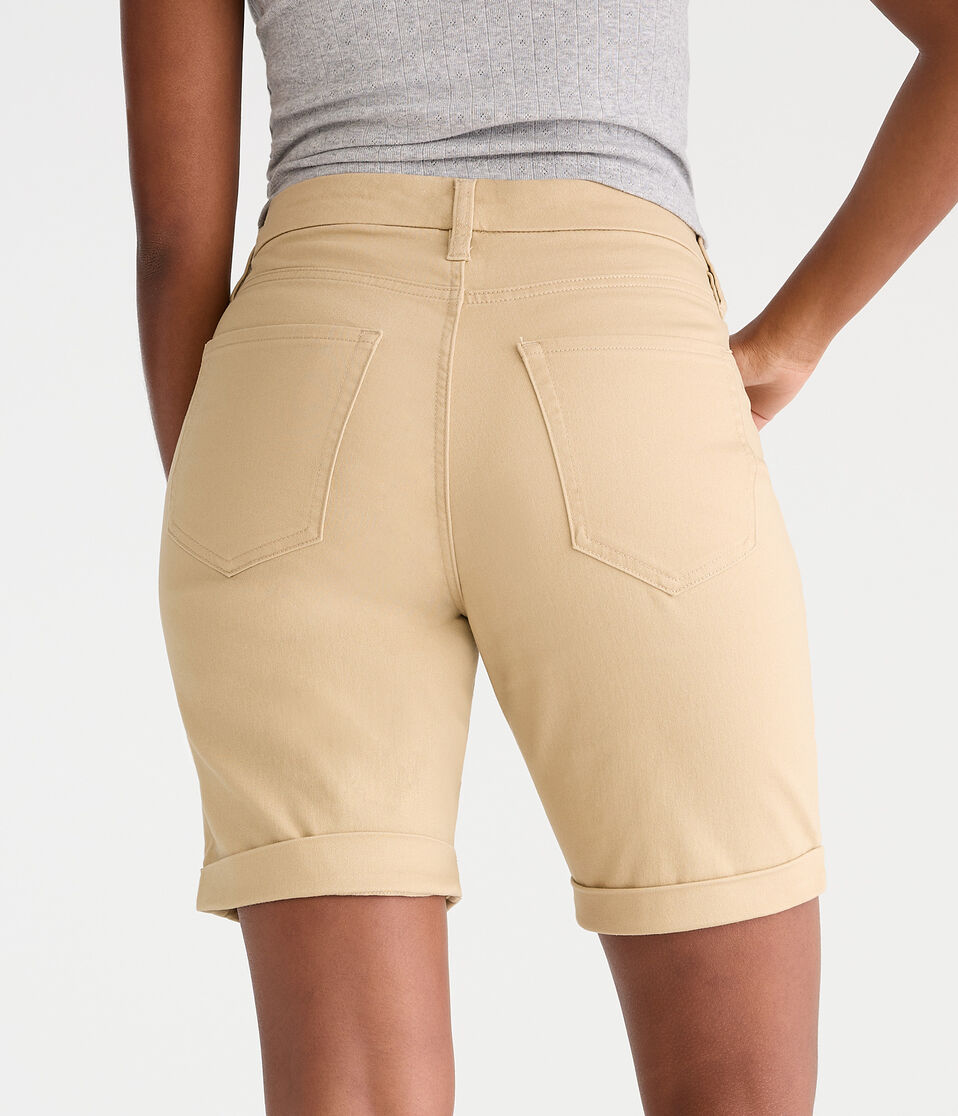 Curvy Seriously Stretchy High-Rise Uniform Bermuda Shorts