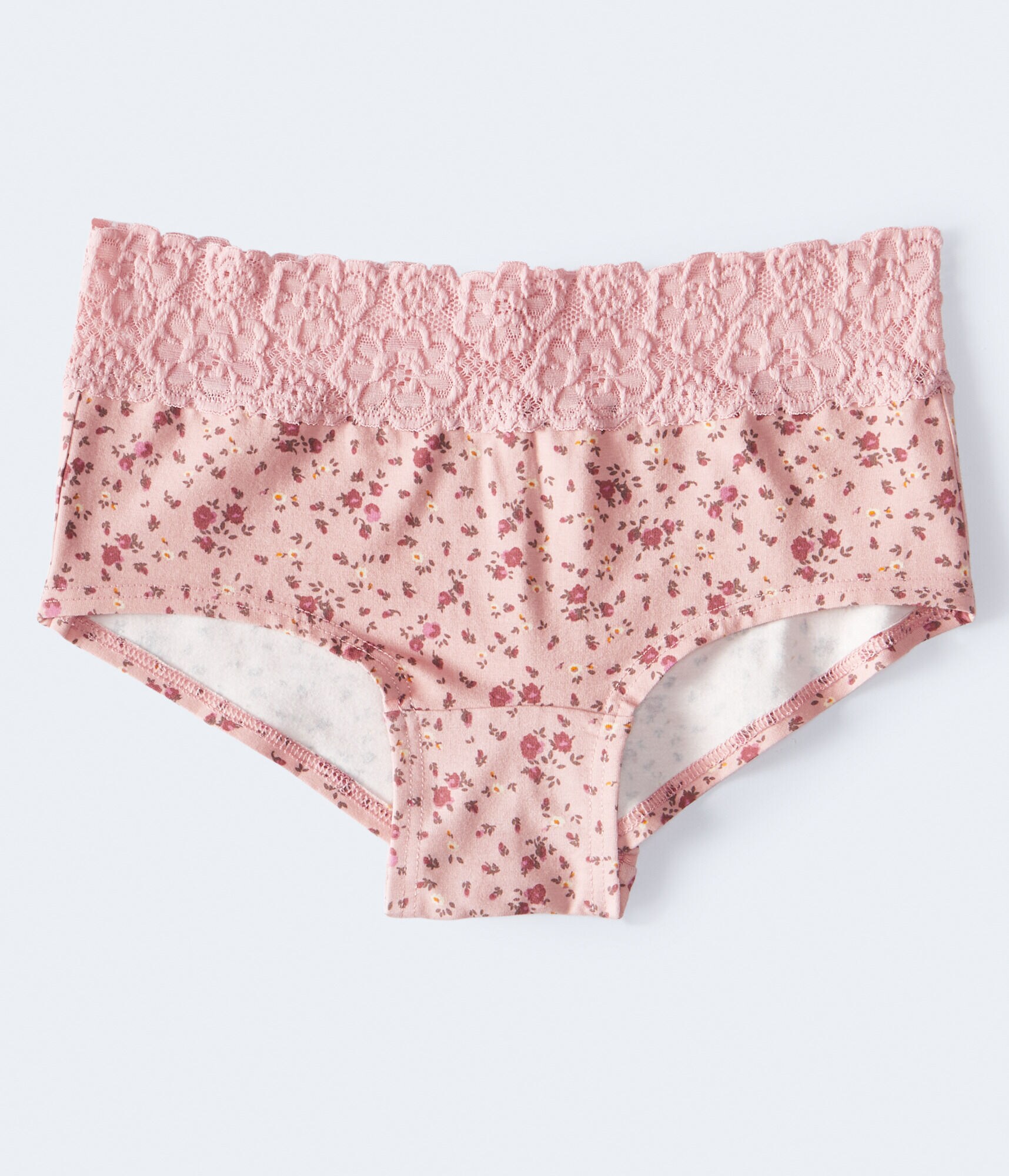 Floral Lace-Trim Boyshort
