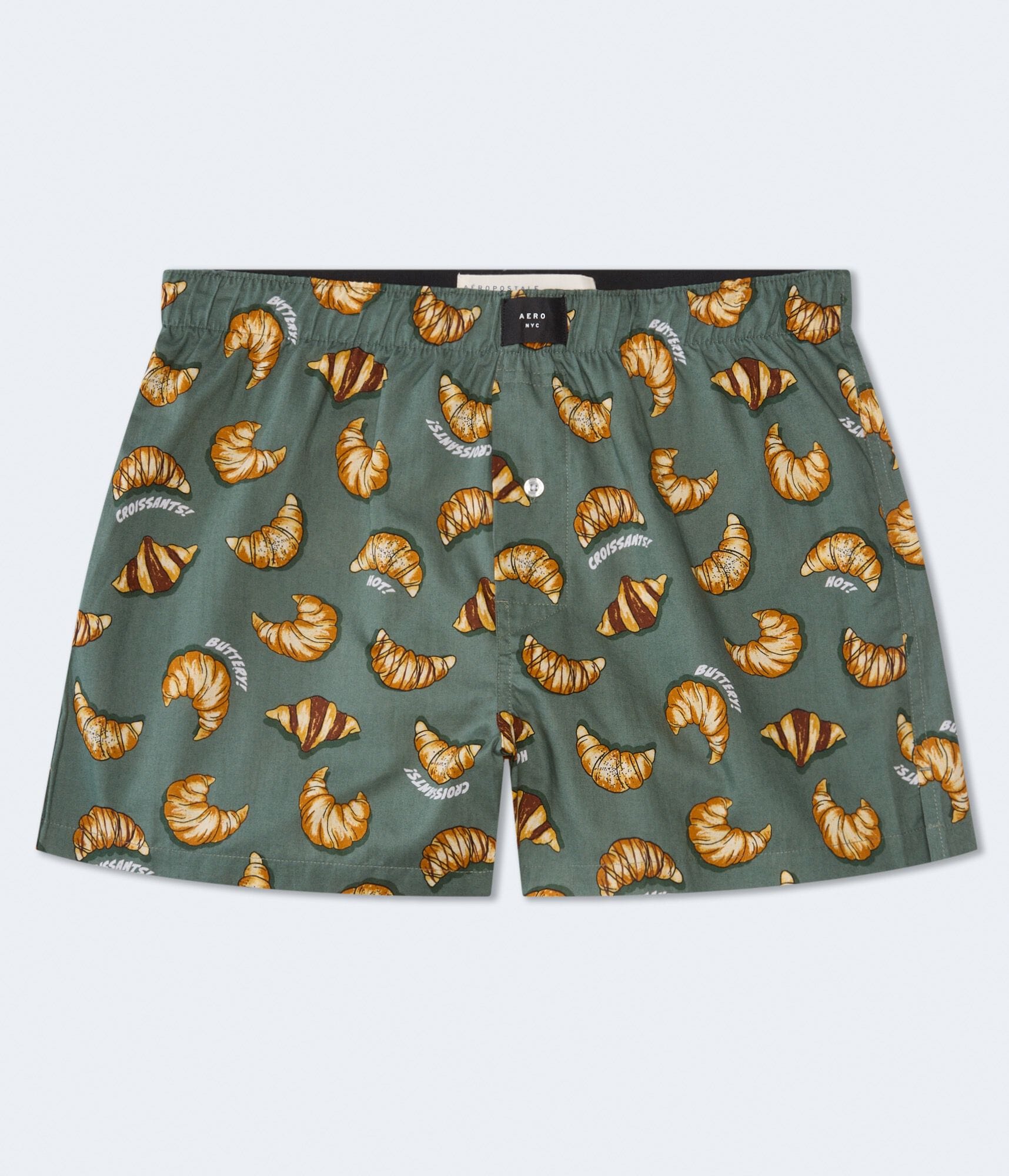 Hot Buttery Croissants 4" Woven Boxers