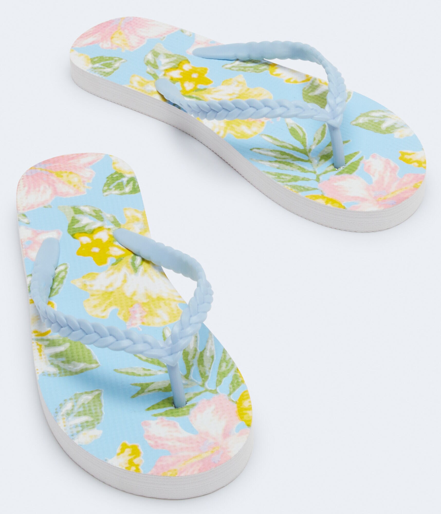 Pastel Tropical Floral Flip-Flop
