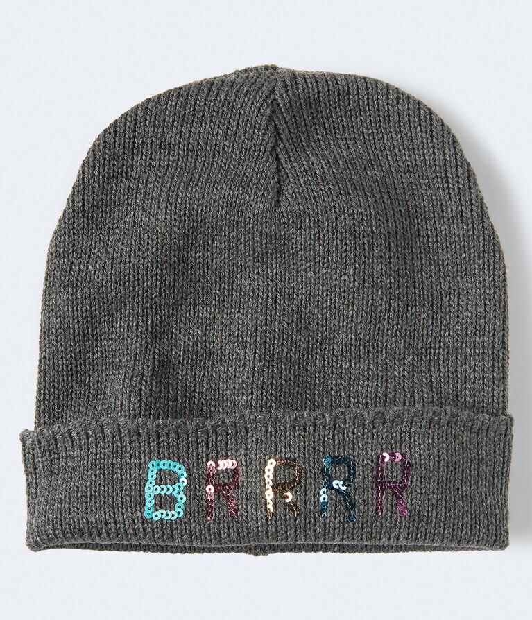 Sequined Brrrr Beanie