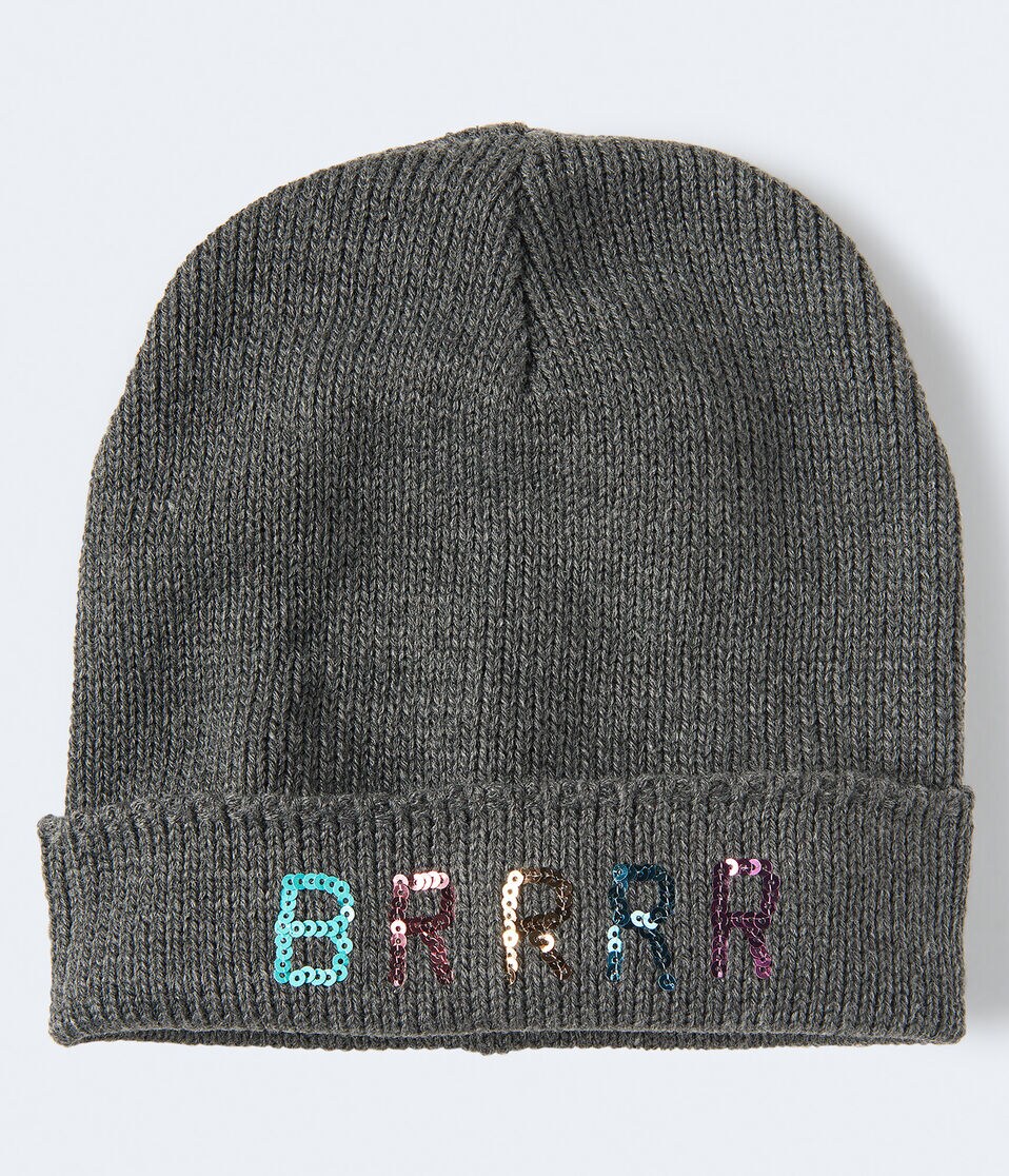 Sequined Brrrr Beanie