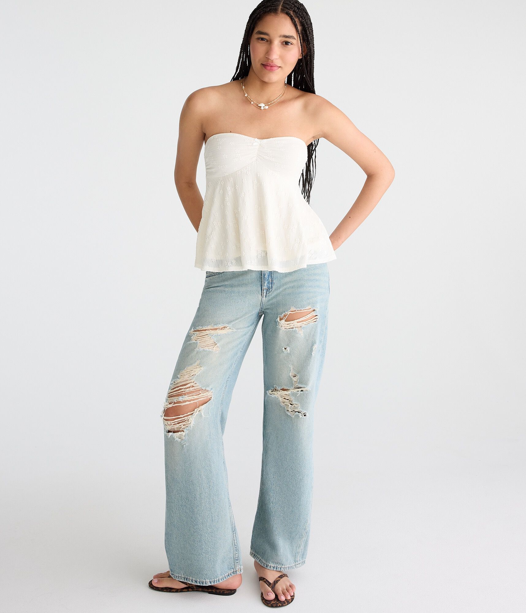 Floral Lace Tube Top