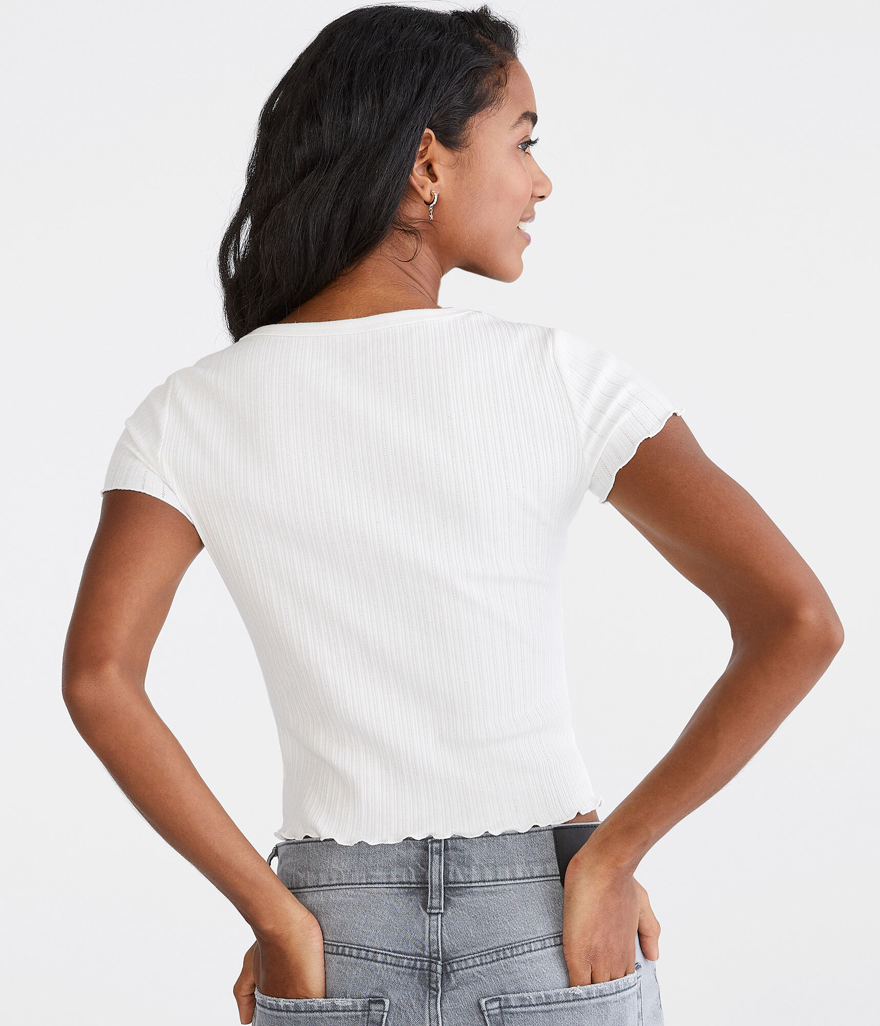 Seriously Soft Ribbed Cropped Shrunken Tee