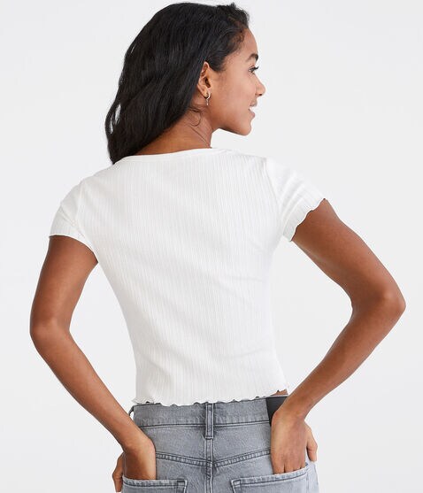 Seriously Soft Ribbed Cropped Shrunken Tee Seriously Soft Ribbed Cropped Shrunken Tee