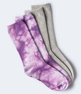 Tie-Dye & Heathered Crew Sock 2-Pack