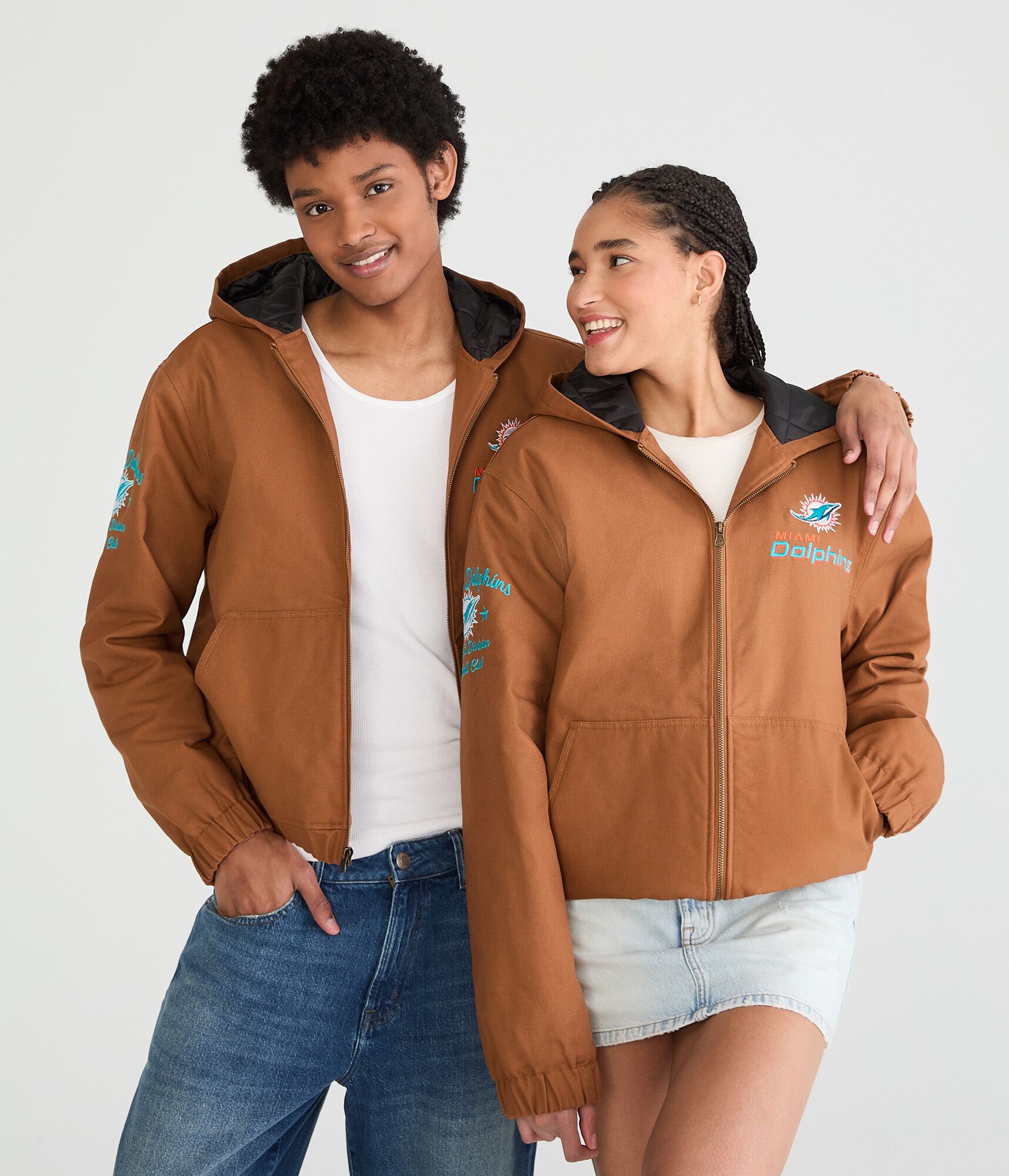 Miami Dolphins Hooded Workwear Jacket