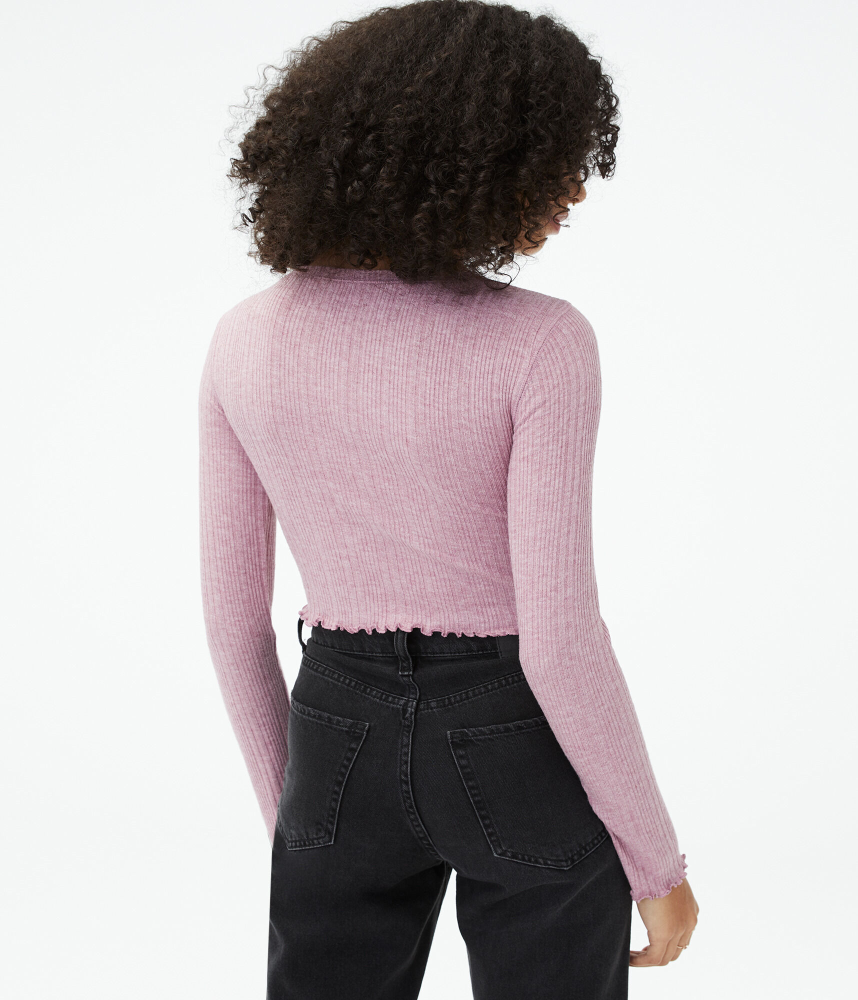 Long Sleeve Cozy Cropped Shrunken Tee