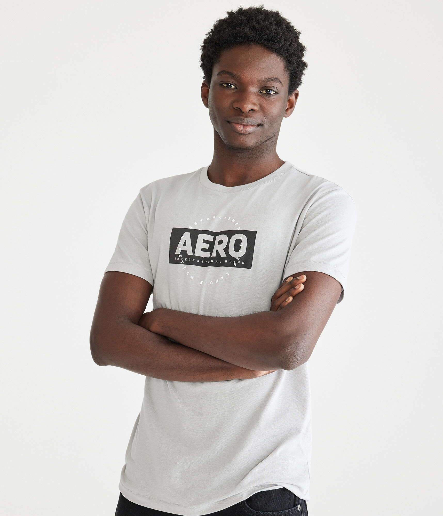 Aero International Box Logo Graphic Tee