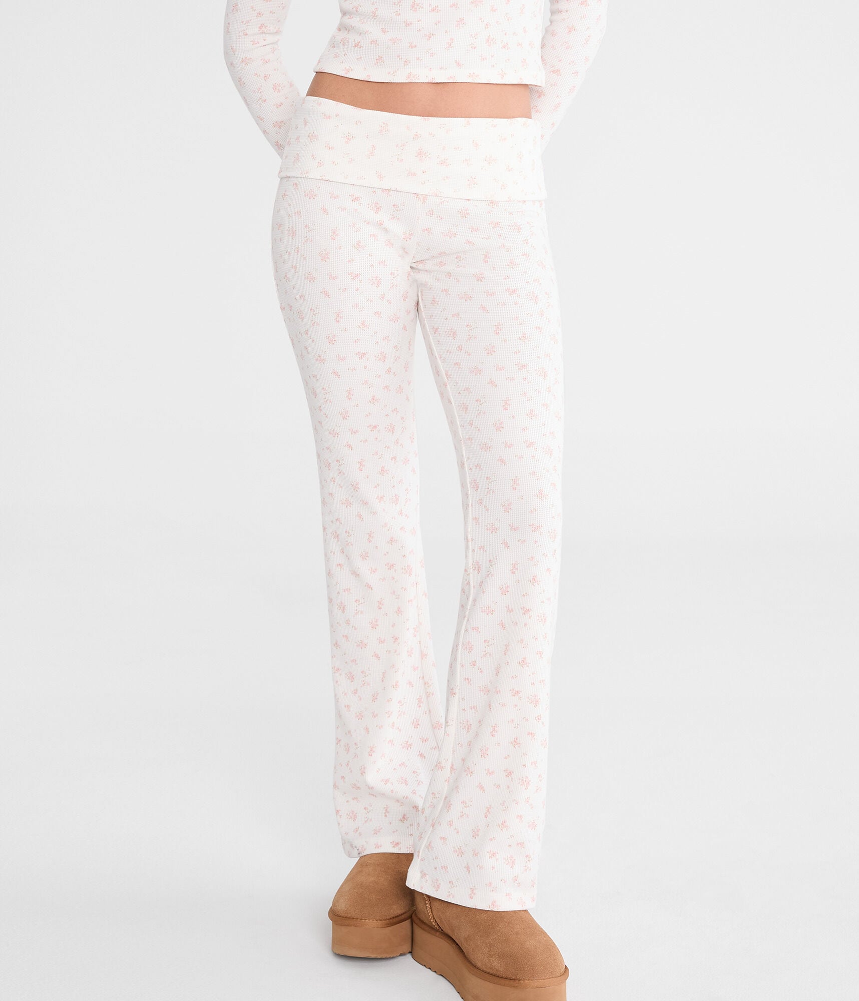 Floral Waffle Sleep Pants